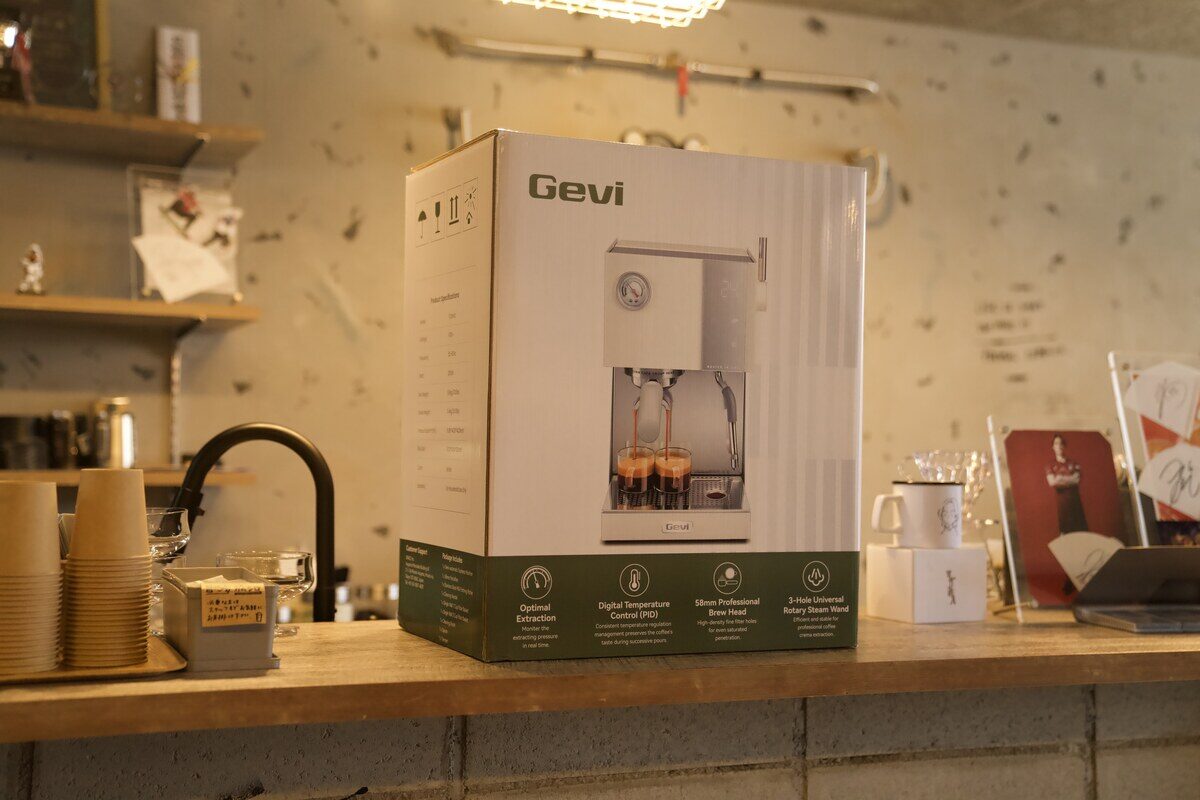 Gevi ECMN0 パッケージ - Optimal Extraction / Digital Temperature Control (PID) / 58mm Professional Brew Head / 3-Hole Universal Rotary Steam Wand